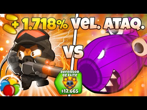 Bloons TD 6, mas o NOVO ATIRADOR Buffado com 1718% de Velocidade de ataque!💀 Qual a rodada MÁXIMA?