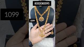 one gram gold jewellery collections#whatsapp#wholesale#premiumquality#necklace#comboes#viral#Shorts🔥