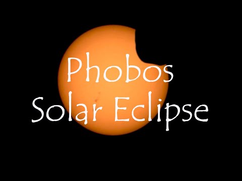 Phobos Solar Eclipse [4k] Mar's Moon | Astronomy