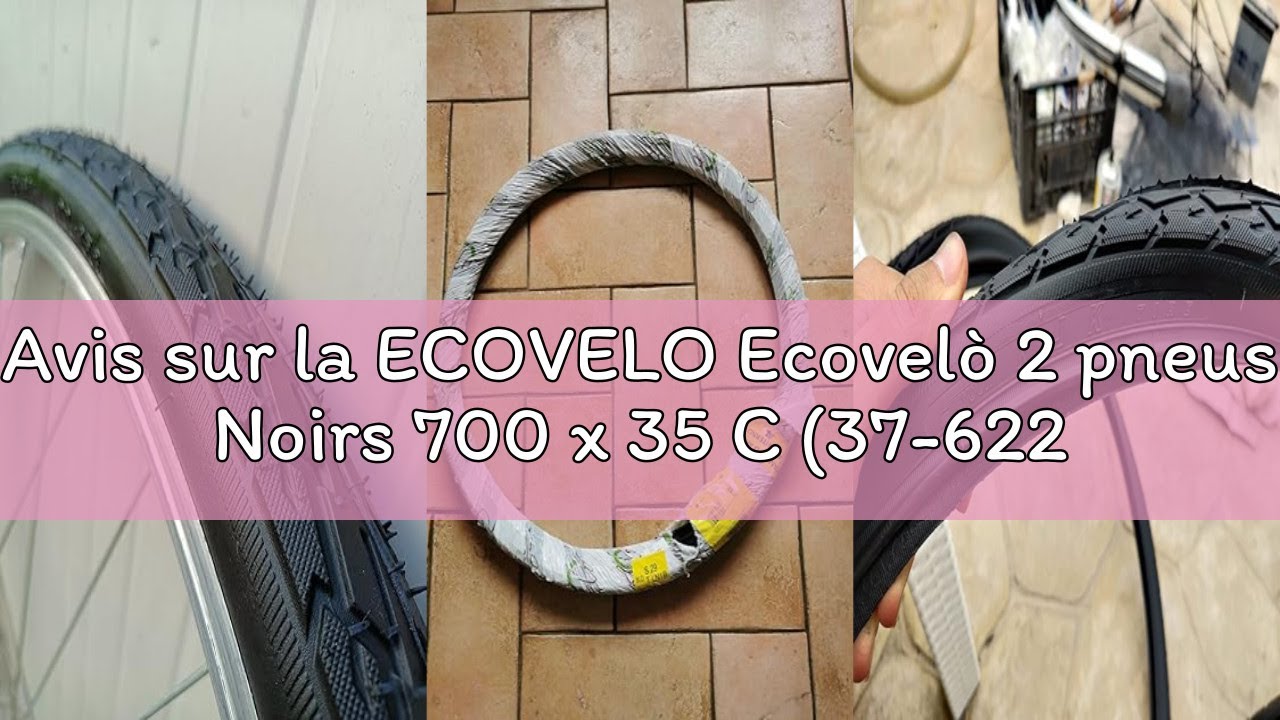 ECOVELO Lot De 2 Pneus 700x28C + Chambres à Air - Noir, Idéal Vélo Route, Ville, Course Et Trekking