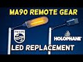 Remote geared philips ma90 sox street light lantern led replacement to a holophane sline