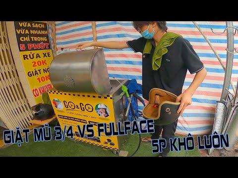Video Trãi Nghiệm Máy Giặt Mũ Bảo Hiểm FullFace 5 Phút Khô... - youtube