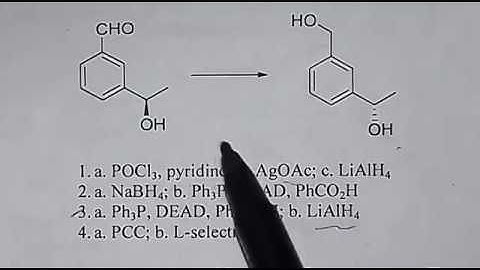 Csir net chemical science solved question june 2017 solution ,mitsunobu reaction and using of LiAlH4