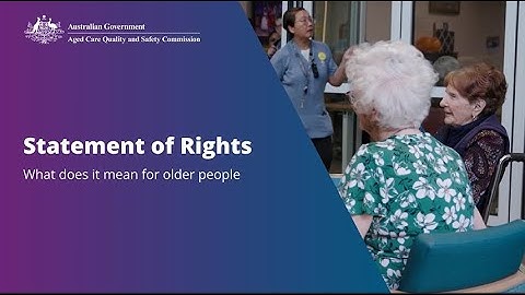 The Statement of Rights - introduction for older people
