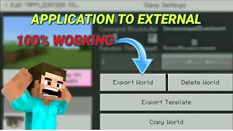 How To Transfer Your World From Application To External Device Storage 🔥😊😁😀 