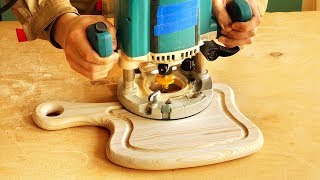 Фрезерование разделочной доски в форме топора, milling cutting board in an axe shape