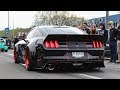 Widebody Bagged Ford Mustang GT - Burnout, Accelerations, Loud Sounds,...