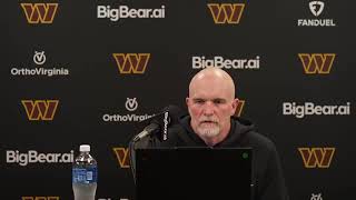 HC Dan Quinn Speaks To The Media | Washington Commanders