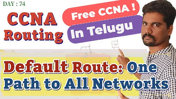 Free CCNA Telugu |Single Route for All Networks: Default and Conditional Default Explained | #ccna