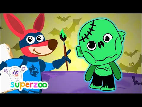 🧛 🦇 What color are these Halloween costumes | We learn to paint with Superzoo