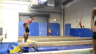Sissone  to switch side leap- Beam