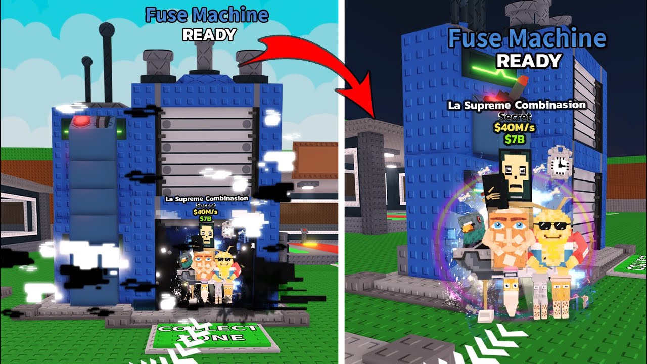 ROBLOX La Supreme Combinasion in Fuse Machine - Funny Moments - Steal a Brainrot- Tung Tung Sahur