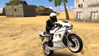 Police Motorbike Desert City - Android Gameplay HD screenshot 1