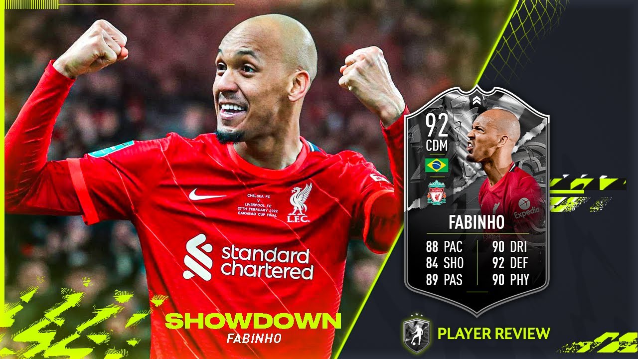 THIS CARD IS INSANE! 92 SHOWDOWN FABINHO PLAYER REVIEW - FIFA 22 ULTIMATE TEAM