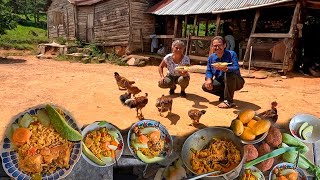 (HERMOSO campo de Jarabacoa) Cocinando un Moro con Coco y pollo guisado donde doña Lola
