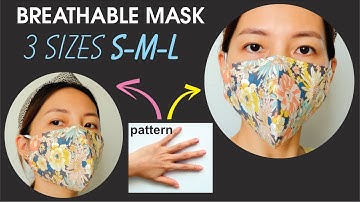 Breathable Face Mask With Filter Pocket | DIY Face Mask Pattern Easily By A Hand | 3 Sizes S,M,L