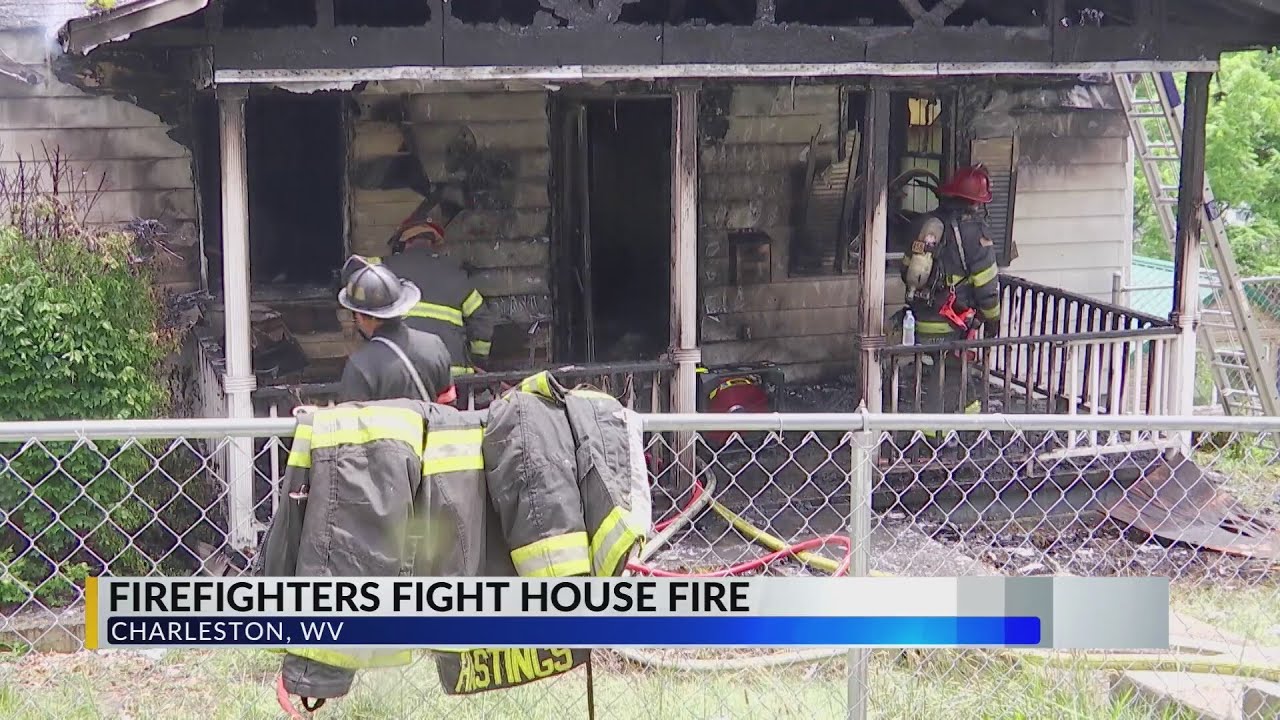 Firefighters battle house fire on Charleston’s west side - YouTube