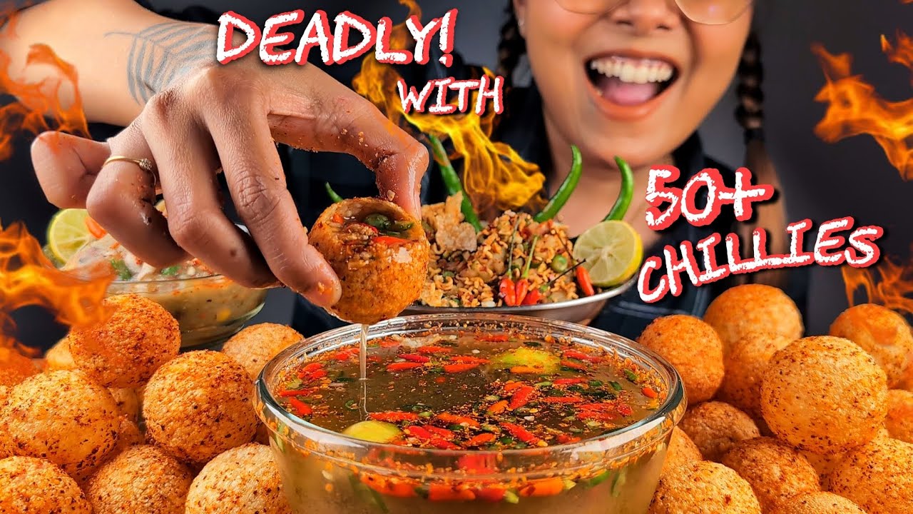 🔥SPICY PANIPURI CHALLENGE🔥 WITH 50+ CHILLIES | PANIPURI EATING CHALLENGE | EATING VERY SPICY FOOD
