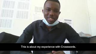An enthusiastic player speaking about his crossword experience at Wealth Words