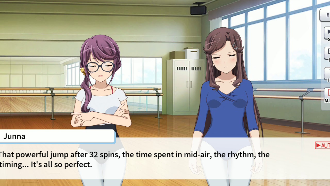 Revue Starlight - Junna and Maya observe each other practicing