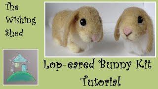 Needle Felt Sleeping Baby Bunny Kit Gift craft work beginner intermediate Wild Rabbit The Wishing Shed