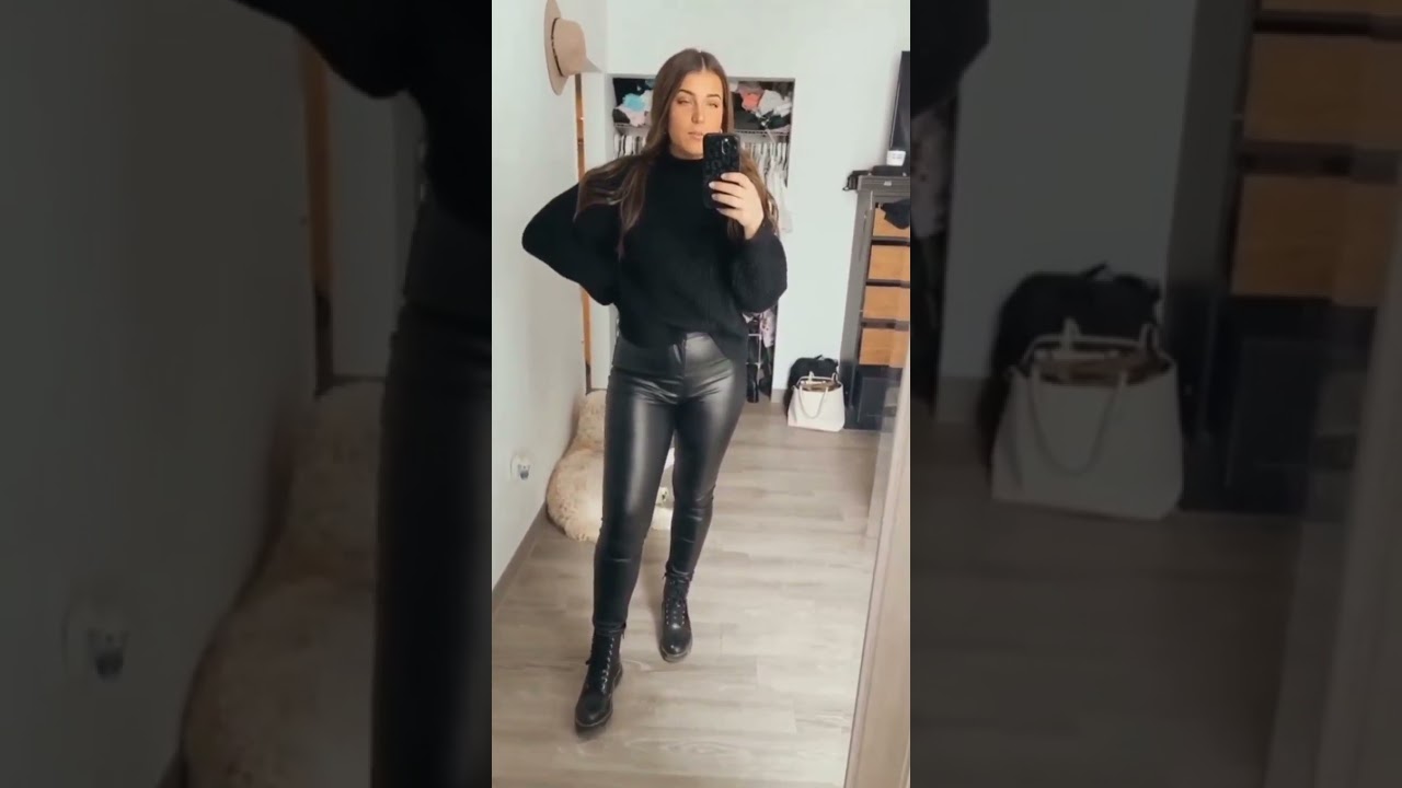 Leather Look Leather Pants PVC, Leather, Faux Leather Leggings