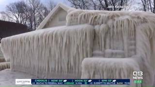 Yes, this is a real house completely encased in ice