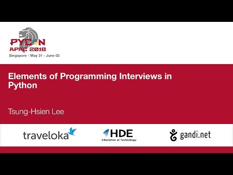 Elements of Programming Interviews in Python - PyCon APAC 2018