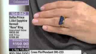 Dallas Prince Designs 1.10ct Sapphire Vermeil "Rose" Ring  Dallas Prince Designs