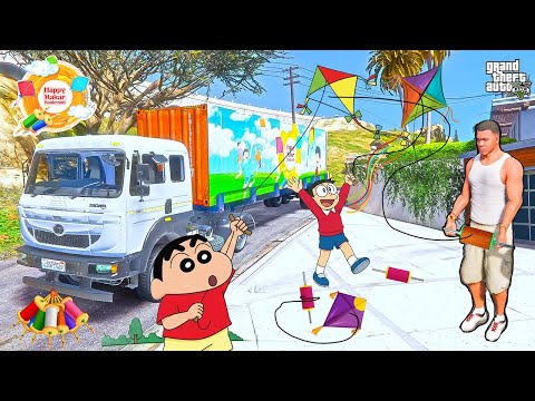 Shinchan & franklin Celebrating Makar Sankranti in GTA 5 | GTAV Avengers