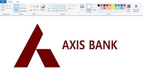 HOW TO DRAW - AXIS BANK LOGO in Computer using MS Paint
