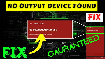 No output device found Fix