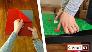 Go to creativeqt.net to check these out. The absolute easiest way to create your own play table for your little builders! -- It is truly as 