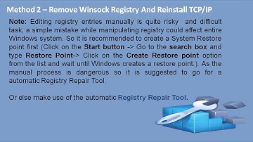 How to fix Missing Windows Sockets Registry Entries required for Network Connectivity in Windows 10