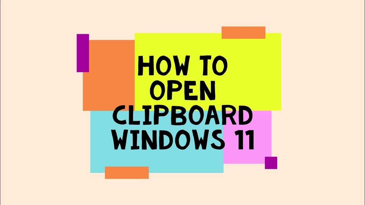 How to open Clipboard Windows 11 Tutorial YouTube
