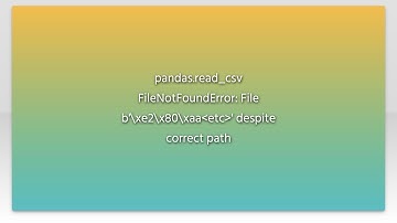pandas.read_csv FileNotFoundError: File b
