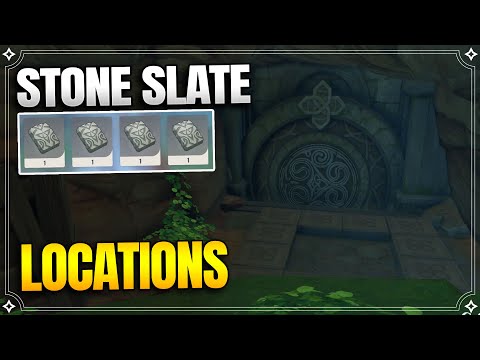 4 Old Stone Slate Locations | The Farmer's Treasure  | World Quests and Puzzles |【Genshin Impact】