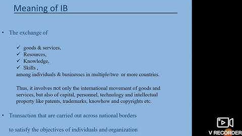 Unit 1 Class 1 International Business