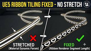 Fix Ribbon Texture Tiling & Stretching in UE5 | Mini Tutorial #4 ⚡