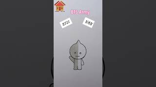 How to draw BT21 VAN / Easy step by step tutorial / BTS Army #shorts How to draw BT21 VAN / Easy step by step tutorial / BTS Army #shorts