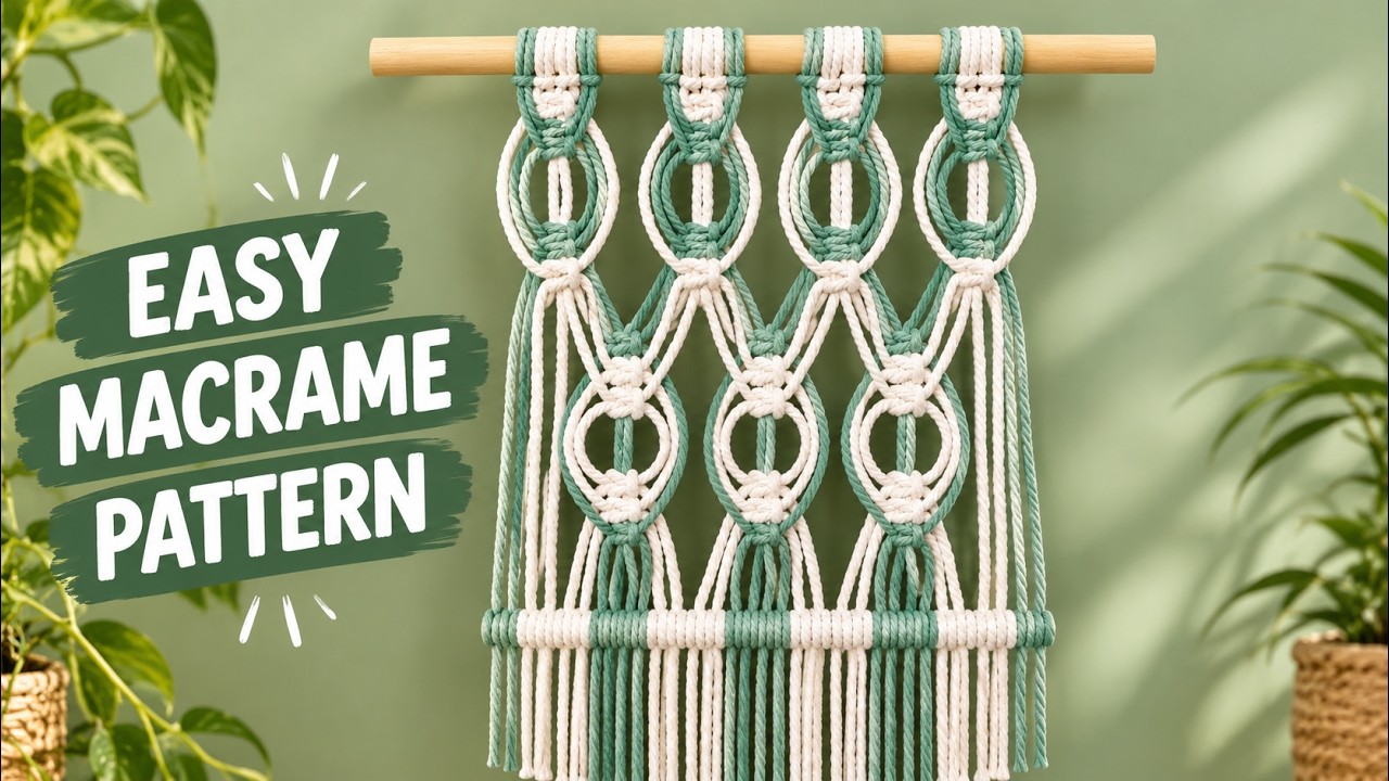 Beautiful Macrame Wall Hanging | Easy Boho Pattern Tutorial - YouTube