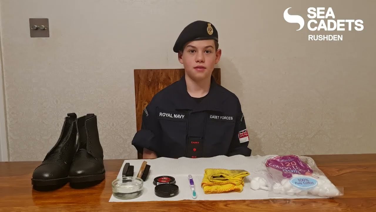 Sea Cadet Boot Polishing