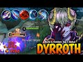 100 one shot dyrroth best build  perfect emblem insane damage  build top 1 global dyrroth