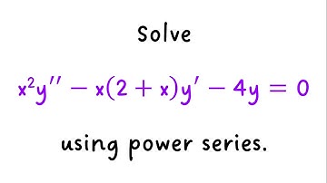 Power Series Solution to Differential Equations Near a Singular Point (Example)