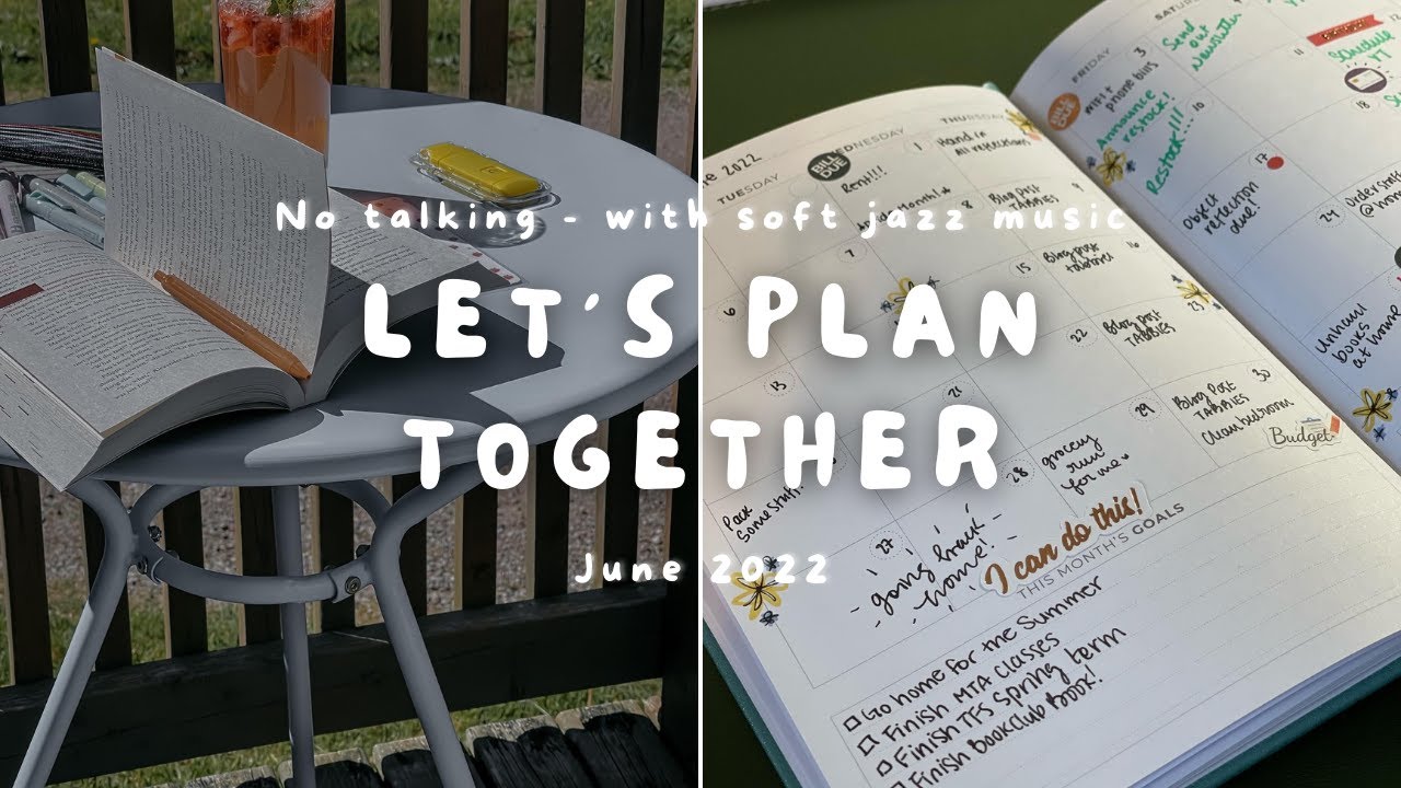 Plan with me - Setting up my new planner [NO TALKING + JAZZ MUSIC]