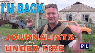 Журналисты под огнём украинской артиллерии в результате обстрелов домов мирных жителей под Донецком