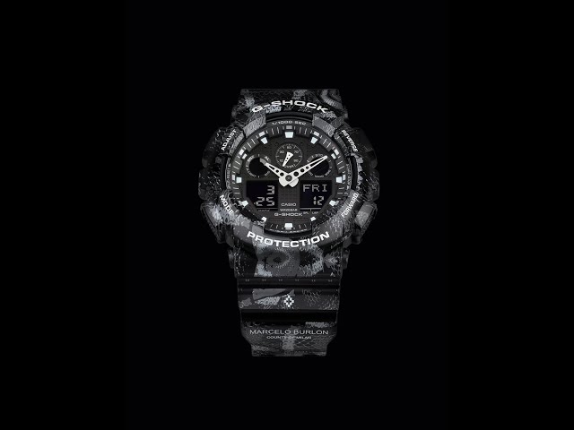G Shock Marcelo Burlon GA100MRB-1A Limited Edition - YouTube