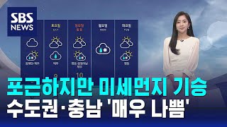 [날씨] 포근하지만 미세먼지 기승…수도권·충남 '매우 나쁨' / SBS
