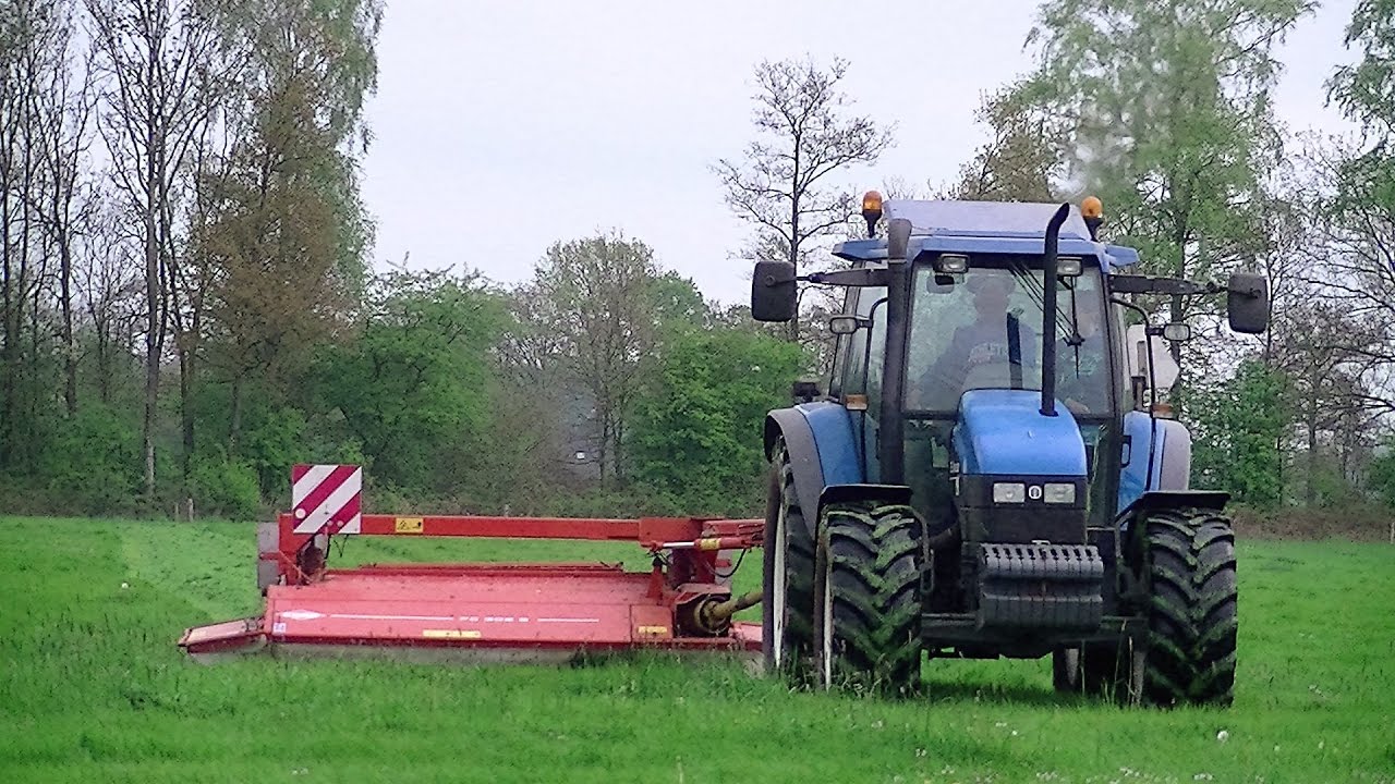 Gras maaien | New Holland TS90 | Case International | Loenen | Kuhn | Grass Mowing