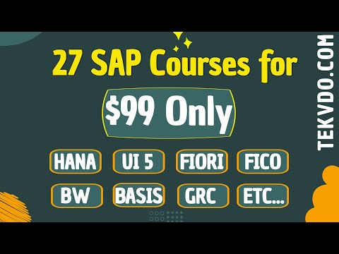 Big Sale: 27 SAP Courses for $99 Only